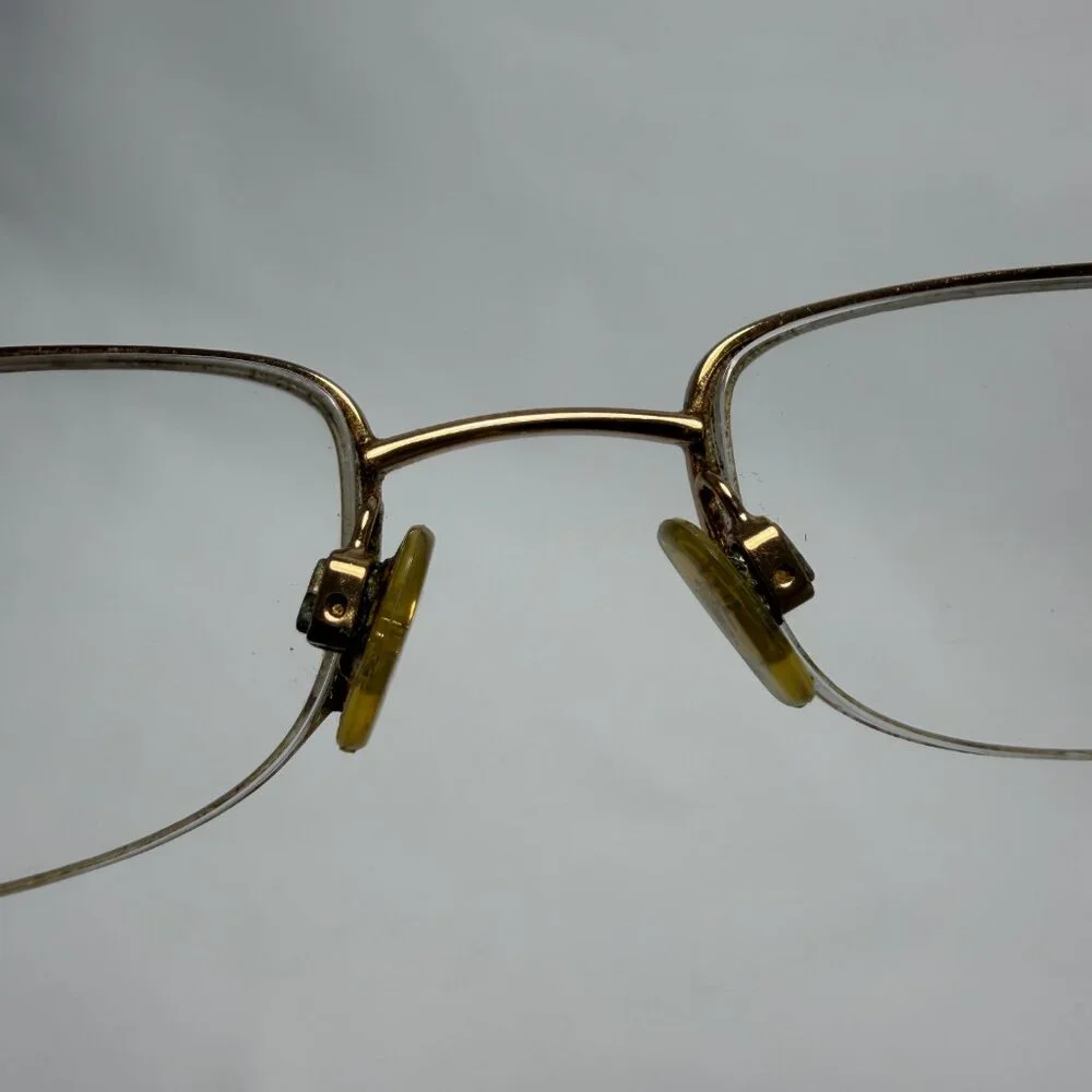 Burberry Gold Half Rim Eyeglasses - Frames Only